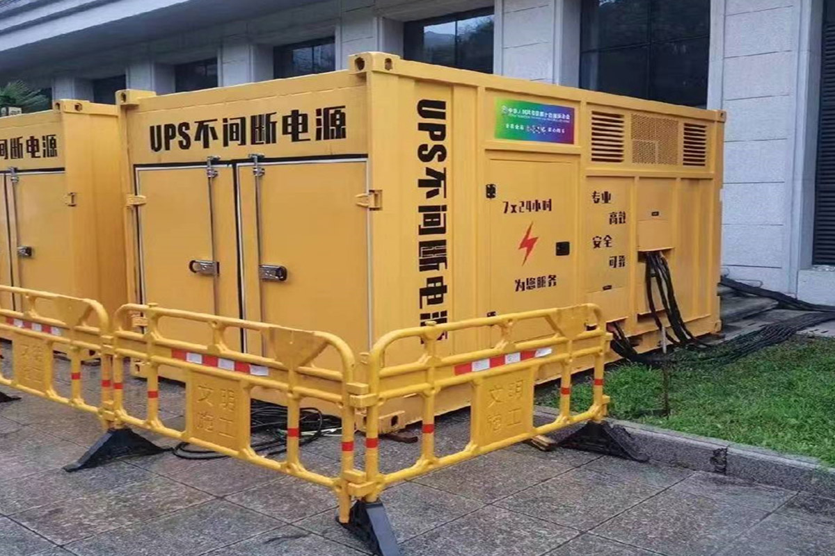 崇明发电机租赁施工现场
